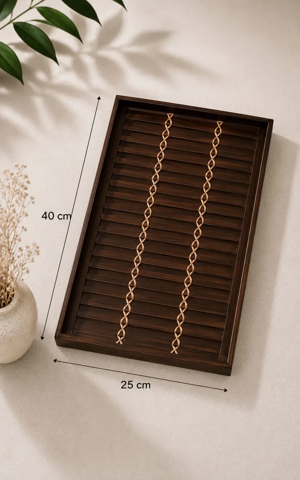 Brown Square Tray